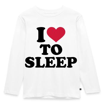 Schlafen - Kinder Premium Bio Langarmshirt - Weiß - Vorne - AI Model Kid Female (0cm)