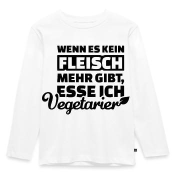 Fleisch - Kinder Premium Bio Langarmshirt - Weiß - Vorne - AI Model Kid Female (0cm)