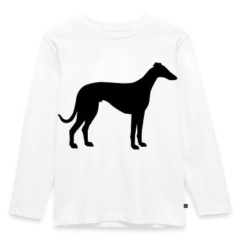 Greyhound - Kids' Premium Longsleeve Shirt - white - Front - AI Model Kid Female (0cm)