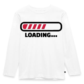 Loading - Kids' Premium Longsleeve Shirt - white - Front - AI Model Kid Female (0cm)