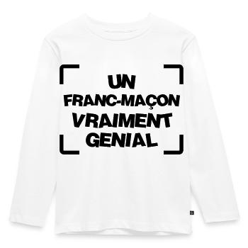 Franc-Maçonnerie / Franc Maçonnerie / Franc Maçon - T-shirt manches longues Premium Enfant - blanc - Devant - AI Model Kid Female (0cm)