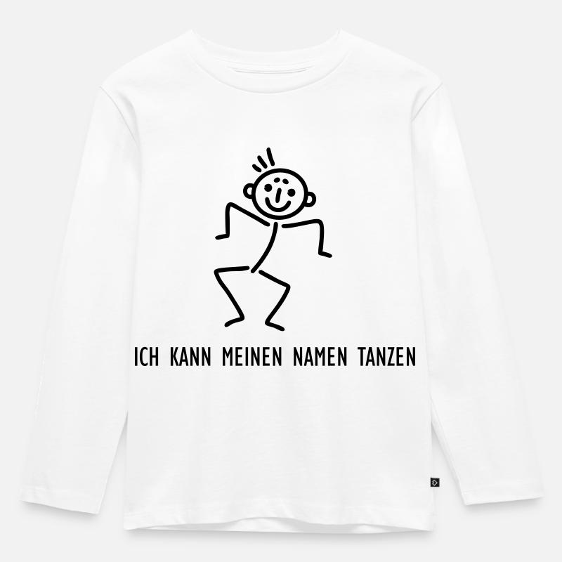 Strichmännchen Waldorfschule - Kinder Premium Bio Langarmshirt - Weiß