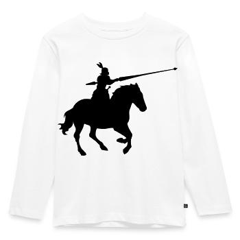 Ritter - Kinder Premium Bio Langarmshirt - Weiß - Vorne - AI Model Kid Female (0cm)