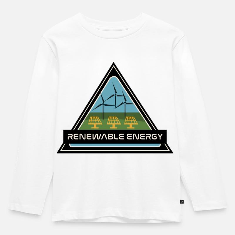renewable energy - Kinder Premium Bio Langarmshirt - Weiß