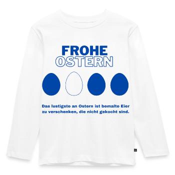 Frohe Ostern - Kinder Premium Bio Langarmshirt - Weiß - Vorne - AI Model Kid Female (0cm)