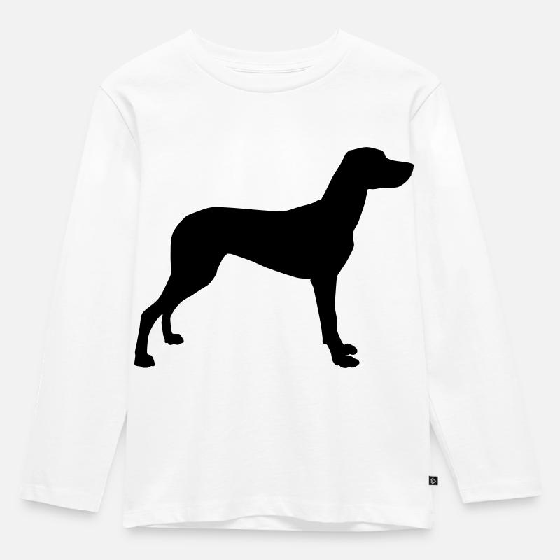 vizla schattenriss 1 - Kinder Premium Bio Langarmshirt - Weiß