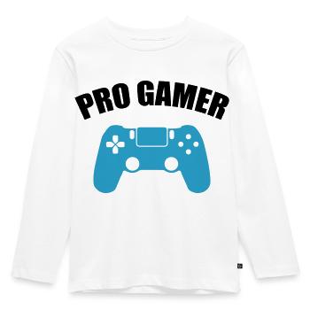 Joueur professionnel - T-shirt manches longues Premium Enfant - blanc - Devant - AI Model Kid Female (0cm)