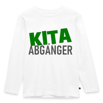 Kita Abgänger Einschulung Kindergarten Schule - Kinder Premium Bio Langarmshirt - Weiß - Vorne - AI Model Kid Female (0cm)