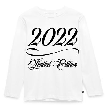 Limited Edition 2022 - Geburtstag 2022 - Kinder Premium Bio Langarmshirt - Weiß - Vorne - AI Model Kid Female (0cm)