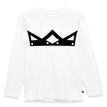 Crown - Kinder Premium Bio Langarmshirt - Weiß - Vorne - AI Model Kid Female (0cm)