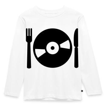 Vinyl - Kids' Premium Longsleeve Shirt - white - Front - AI Model Kid Female (0cm)