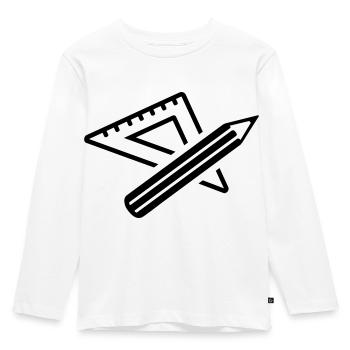Ruler - Kids' Premium Longsleeve Shirt - white - Front - AI Model Kid Female (0cm)