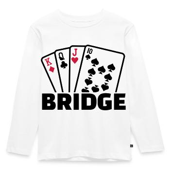 Bridge - Kinder Premium Bio Langarmshirt - Weiß - Vorne - AI Model Kid Female (0cm)
