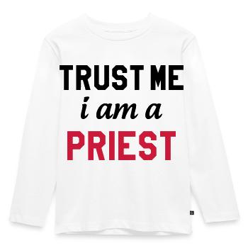 Pfarrer / Priester / Katholisch / Religion - Kinder Premium Bio Langarmshirt - Weiß - Vorne - AI Model Kid Female (0cm)