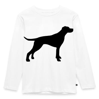 English Pointer - Kids' Premium Longsleeve Shirt - white - Front - AI Model Kid Female (0cm)