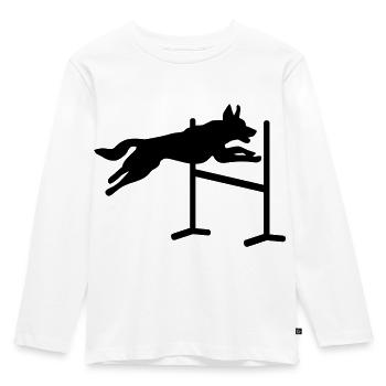 Dog agility - Kids' Premium Longsleeve Shirt - white - Front - AI Model Kid Female (0cm)