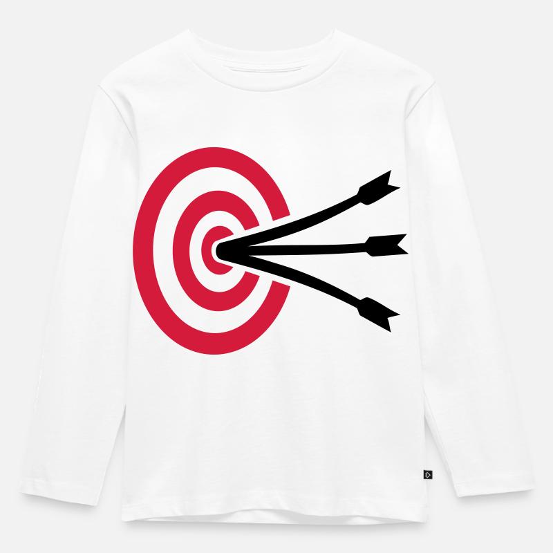 Bogenschießen - Kinder Premium Bio Langarmshirt - Weiß