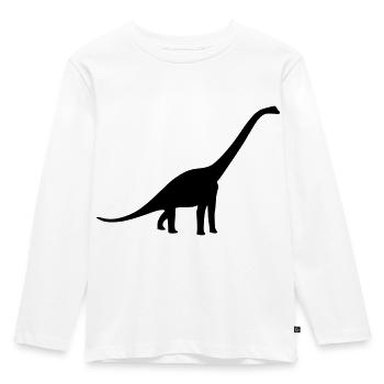 Dinosaur - Long Neck - Kids' Premium Longsleeve Shirt - white - Front - AI Model Kid Female (0cm)