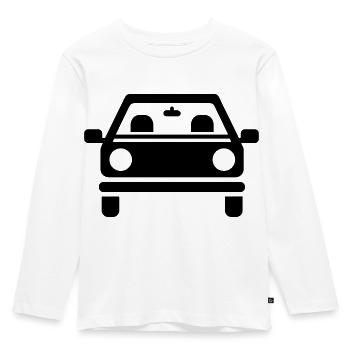 Auto - Kinder Premium Bio Langarmshirt - Weiß - Vorne - AI Model Kid Female (0cm)