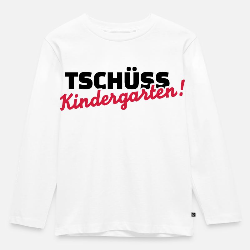 Einschulung - Kinder Premium Bio Langarmshirt - Weiß