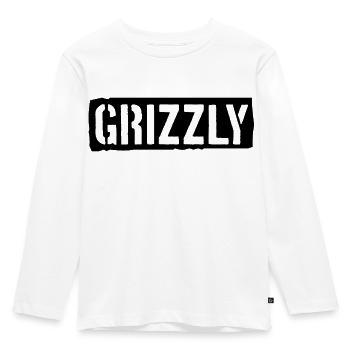 Grizzly Bär Slogan - Kinder Premium Bio Langarmshirt - Weiß - Vorne - AI Model Kid Female (0cm)