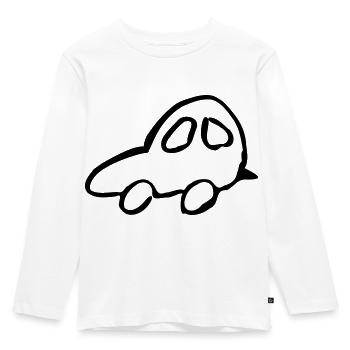 Auto - Kinder Premium Bio Langarmshirt - Weiß - Vorne - AI Model Kid Female (0cm)