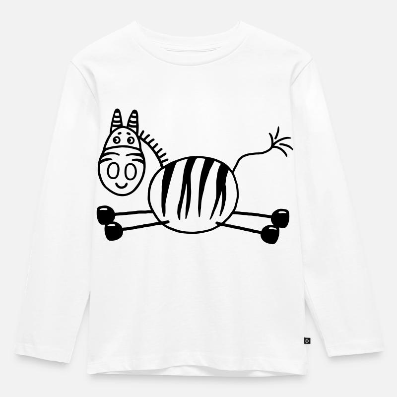 Zebra 4 - Kids' Premium Longsleeve Shirt - white
