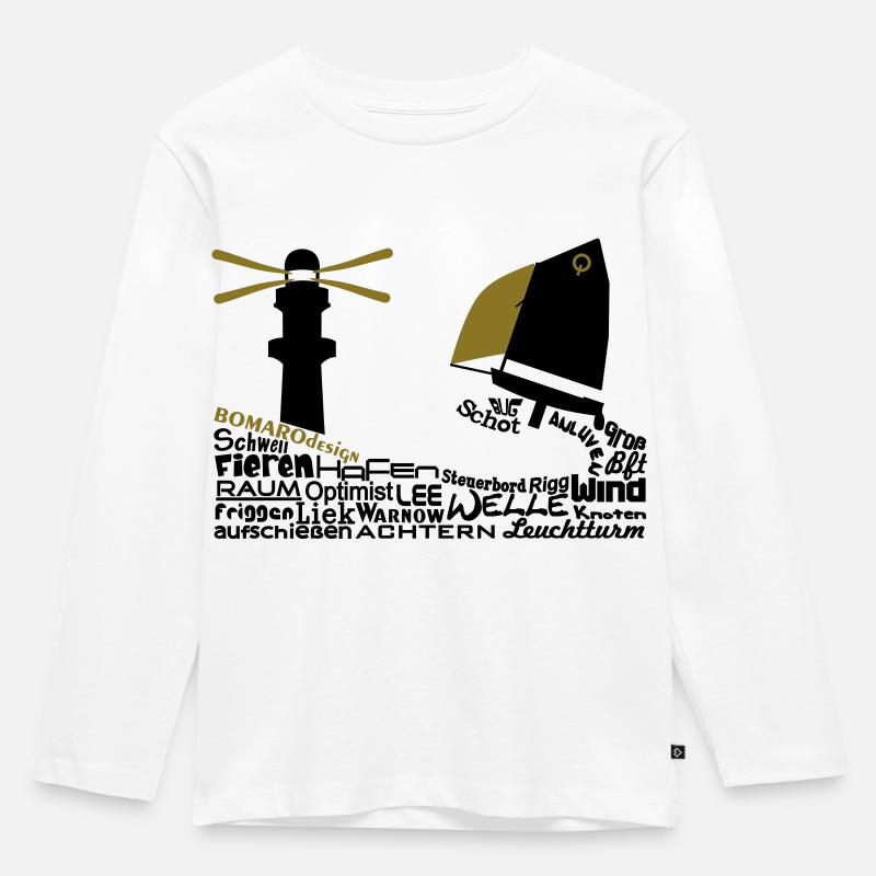 Optisailing - Kinder Premium Bio Langarmshirt - Weiß