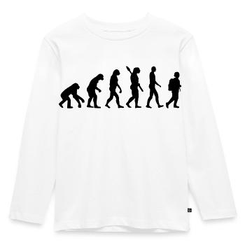 Schule - Kinder Premium Bio Langarmshirt - Weiß - Vorne - AI Model Kid Female (0cm)