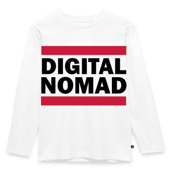 Digital Nomad - Kinder Premium Bio Langarmshirt - Weiß - Vorne - AI Model Kid Female (0cm)