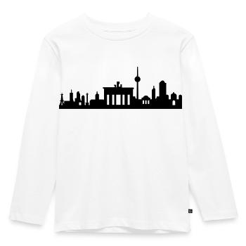 Berlin horizon abstrait petite - T-shirt manches longues Premium Enfant - blanc - Devant - AI Model Kid Female (0cm)