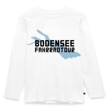 Bodensee Fahrradtour - Kinder Premium Bio Langarmshirt - Weiß - Vorne - AI Model Kid Female (0cm)