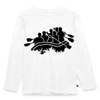 Rafting - Kids' Premium Longsleeve Shirt - white - Front - AI Model Kid Female (0cm)