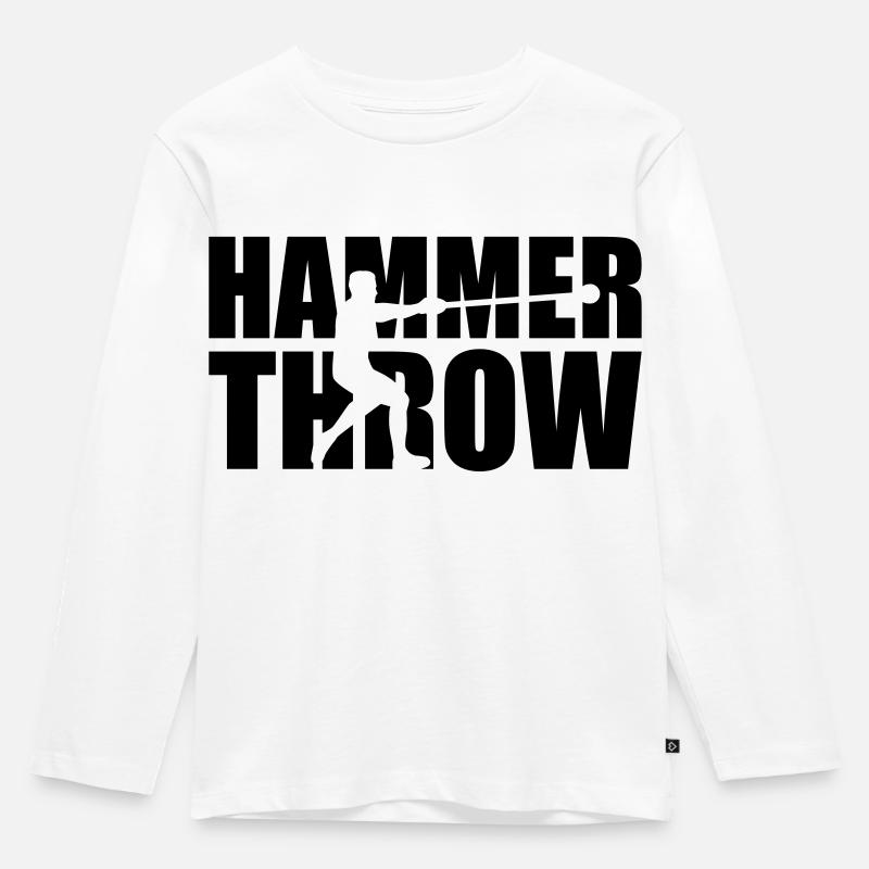 Hammerwurf - Kinder Premium Bio Langarmshirt - Weiß