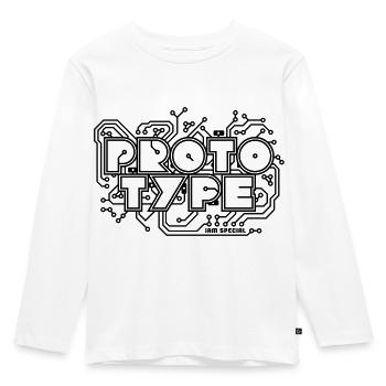 Prototype - I am Special 1c - Kinder Premium Bio Langarmshirt - Weiß - Vorne - AI Model Kid Female (0cm)