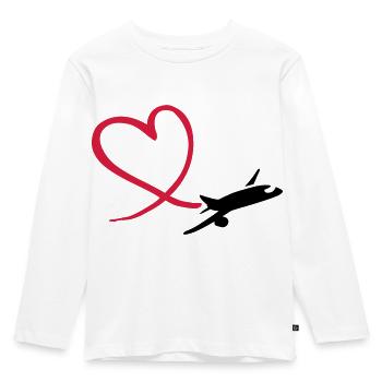 Airplane - Kids' Premium Longsleeve Shirt - white - Front - AI Model Kid Female (0cm)