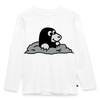 Mole - Kids' Premium Longsleeve Shirt - white - Front - AI Model Kid Female (0cm)