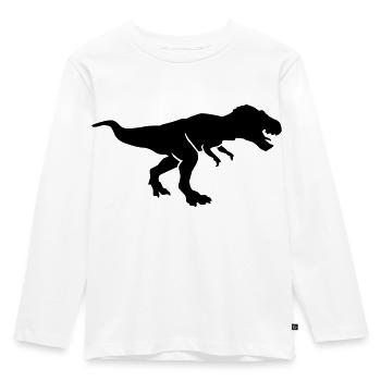 T-Rex - Kids' Premium Longsleeve Shirt - white - Front - AI Model Kid Female (0cm)