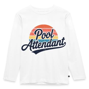 Humor am Pool - Kinder Premium Bio Langarmshirt - Weiß - Vorne - AI Model Kid Female (0cm)