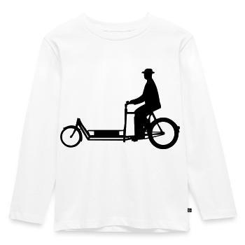 Long John Bicycle - Kinder Premium Bio Langarmshirt - Weiß - Vorne - AI Model Kid Female (0cm)
