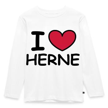 I ♥ Herne - Kids' Premium Longsleeve Shirt - white - Front - AI Model Kid Female (0cm)