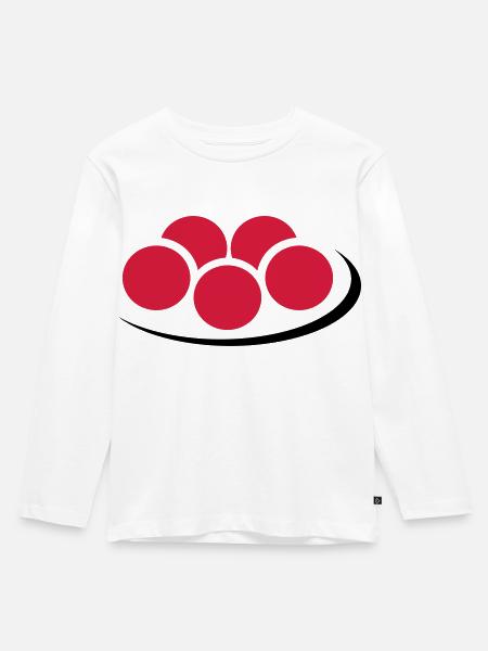 Schwarzwald-Bollenhut-Piktogramm - Kinder Premium Bio Langarmshirt - Weiß