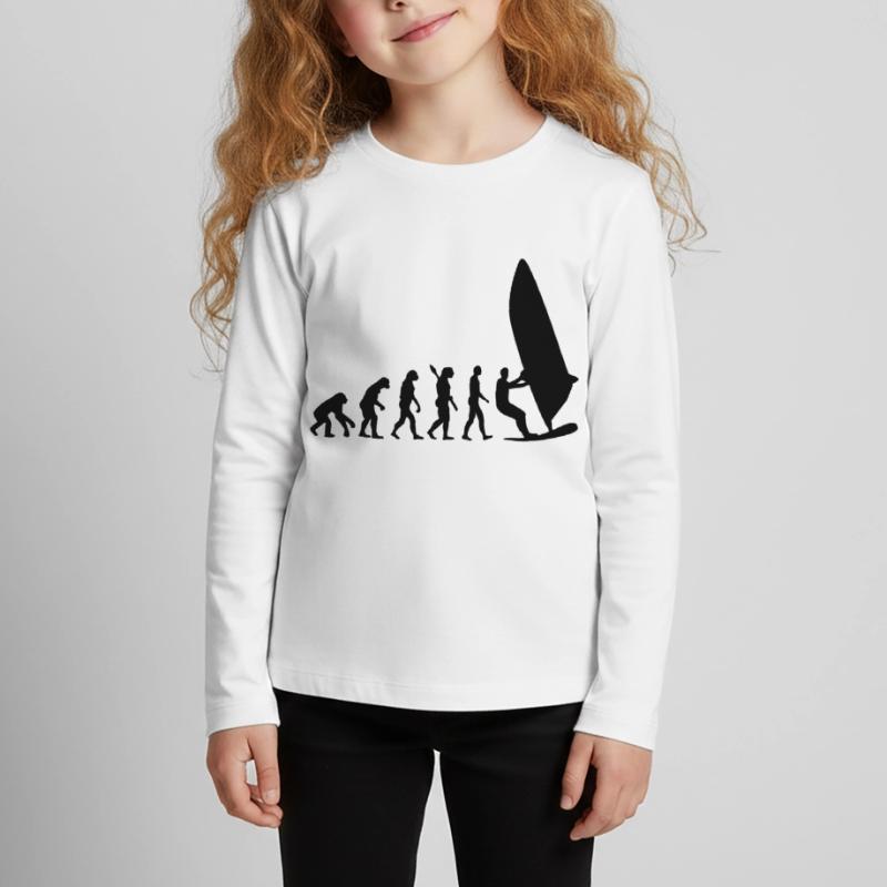 Evolution Windsurfen Kinder Premium Bio Langarmshirt