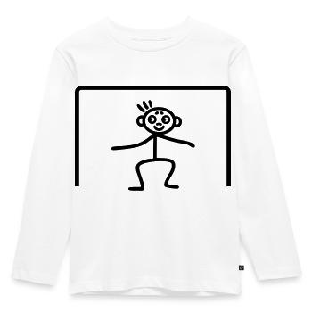 Torwart Tor - Kinder Premium Bio Langarmshirt - Weiß - Vorne - AI Model Kid Female (0cm)