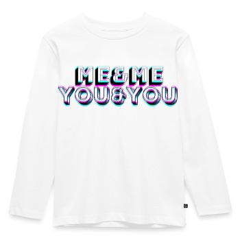 Me&Me You&You - Kids' Premium Longsleeve Shirt - white - Front - AI Model Kid Female (0cm)