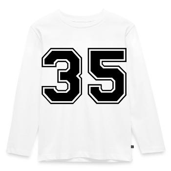 35 - Kids' Premium Longsleeve Shirt - white - Front - AI Model Kid Female (0cm)