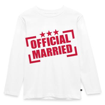 Official Married - Kids' Premium Longsleeve Shirt - white - Front - AI Model Kid Female (0cm)