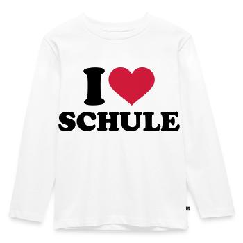 Schule - Kinder Premium Bio Langarmshirt - Weiß - Vorne - AI Model Kid Female (0cm)