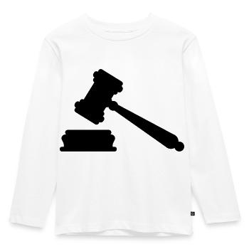 Richter - Kinder Premium Bio Langarmshirt - Weiß - Vorne - AI Model Kid Female (0cm)