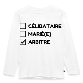 Arbitre / Arbitrage / Sport / Sifflet - T-shirt manches longues Premium Enfant - blanc - Devant - AI Model Kid Female (0cm)